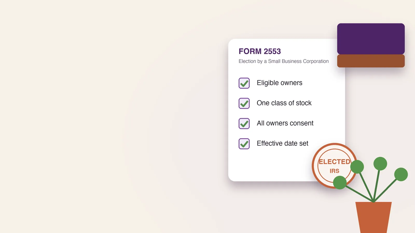 S Corp Election (Form 2553)